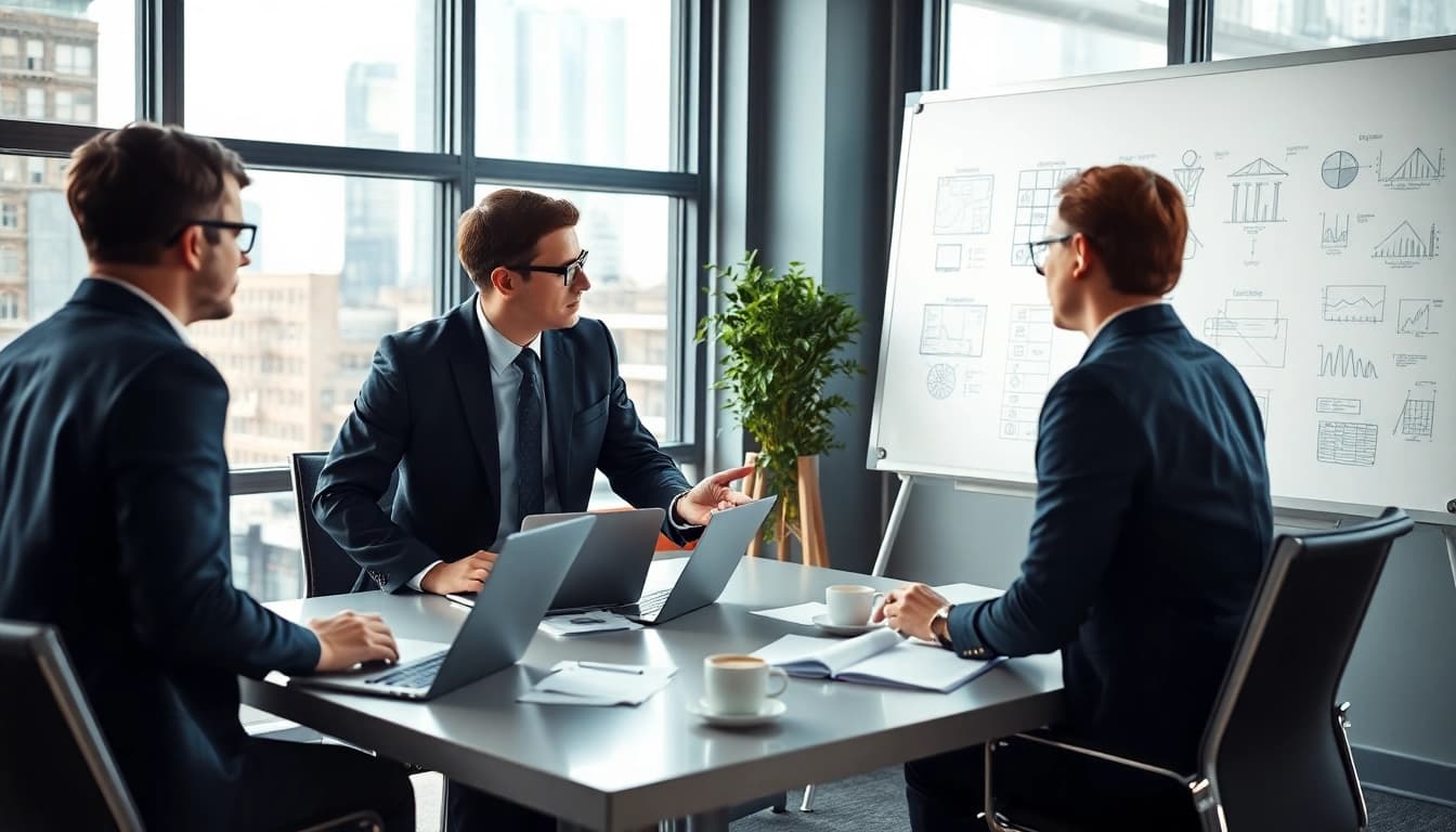 Headhunter Ingenieure in einem modernen Büro, Präsenz einer Fachberatung für Ingenieure.