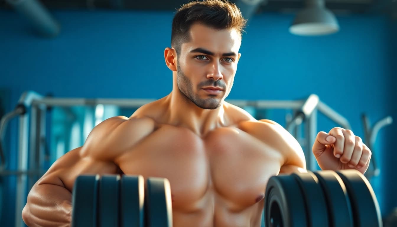 Drostabal-E Masteron Enanthate nutzt einen Athleten im Fitnessstudio, um Stärke und Engagement zu zeigen.