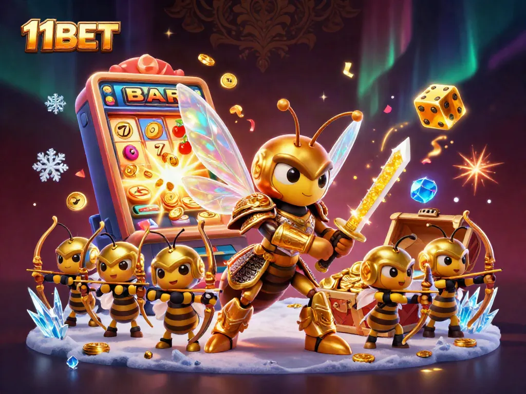 11BET engages players with thrilling adventures in an ultra-detailed casino-themed action scene.