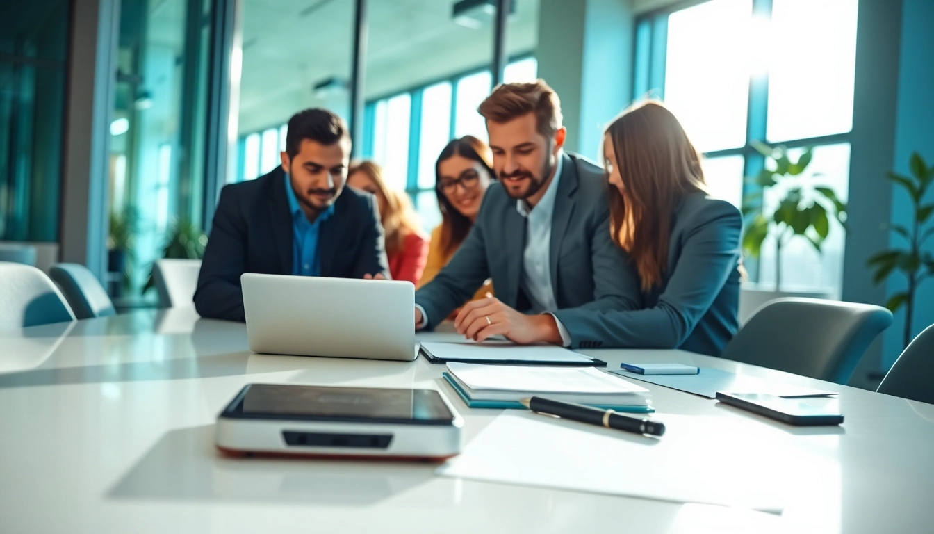 Headhunter IT präsentiert eine dynamische Büroumgebung mit einem engagierten Team.