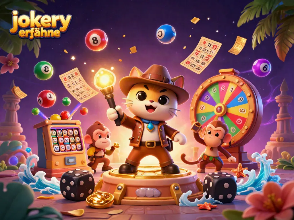 Experience the exciting world of jokery erfahrungen through an adventurous illustration with vibrant casino elements.