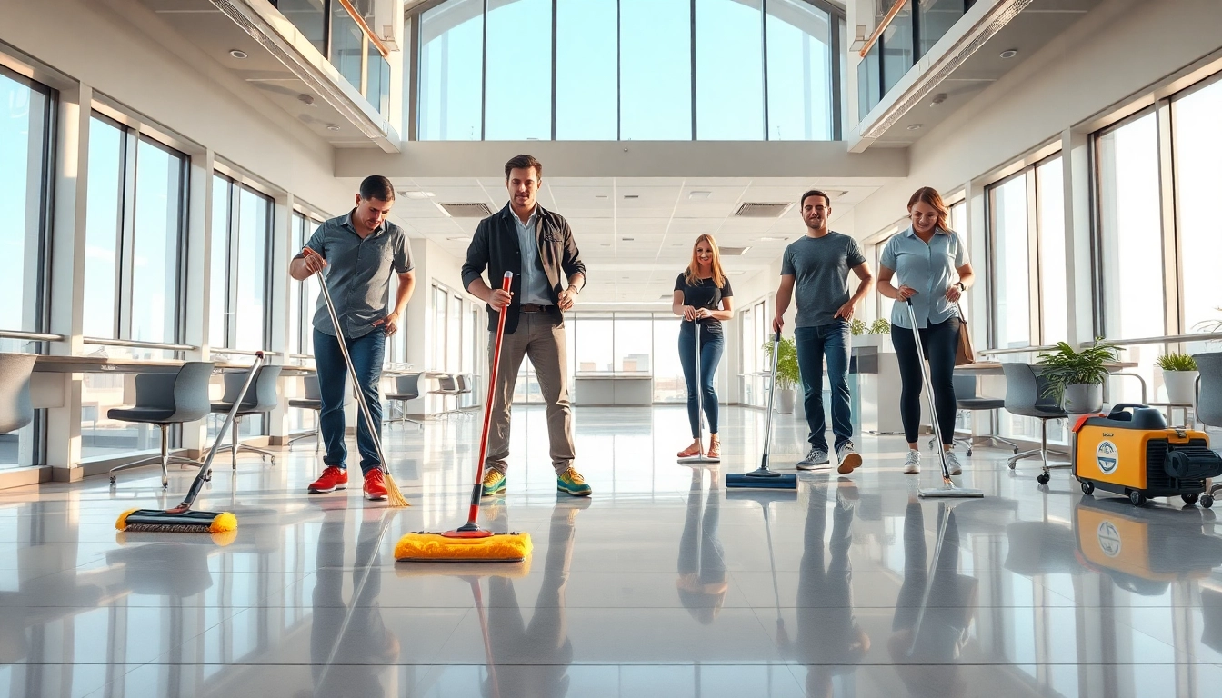 Professionelle Gebäudereinigung Ulm in modernem Büro mit strahlenden Oberflächen.