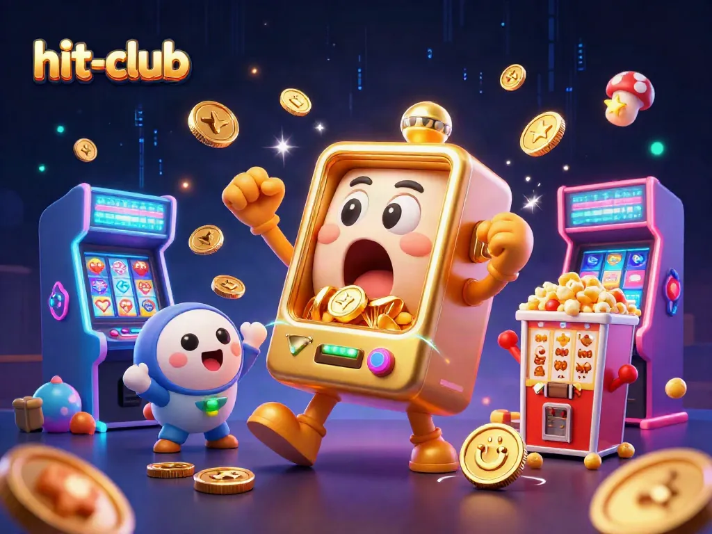 Win big at the hit-club with an exciting jackpot in a vibrant casino scene.
