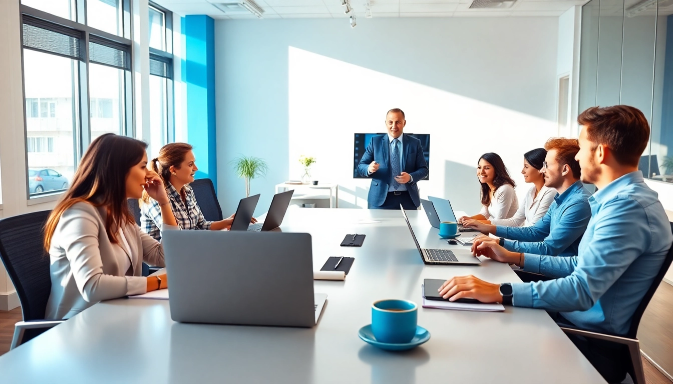Headhunter IT reviewing resumes and interviewing candidates in a modern office.
