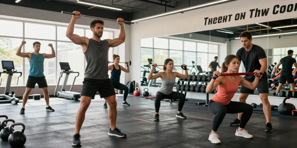 Anabolika Shop - Athletes training in a modern gym showcasing effective workout techniques with professional guidance.