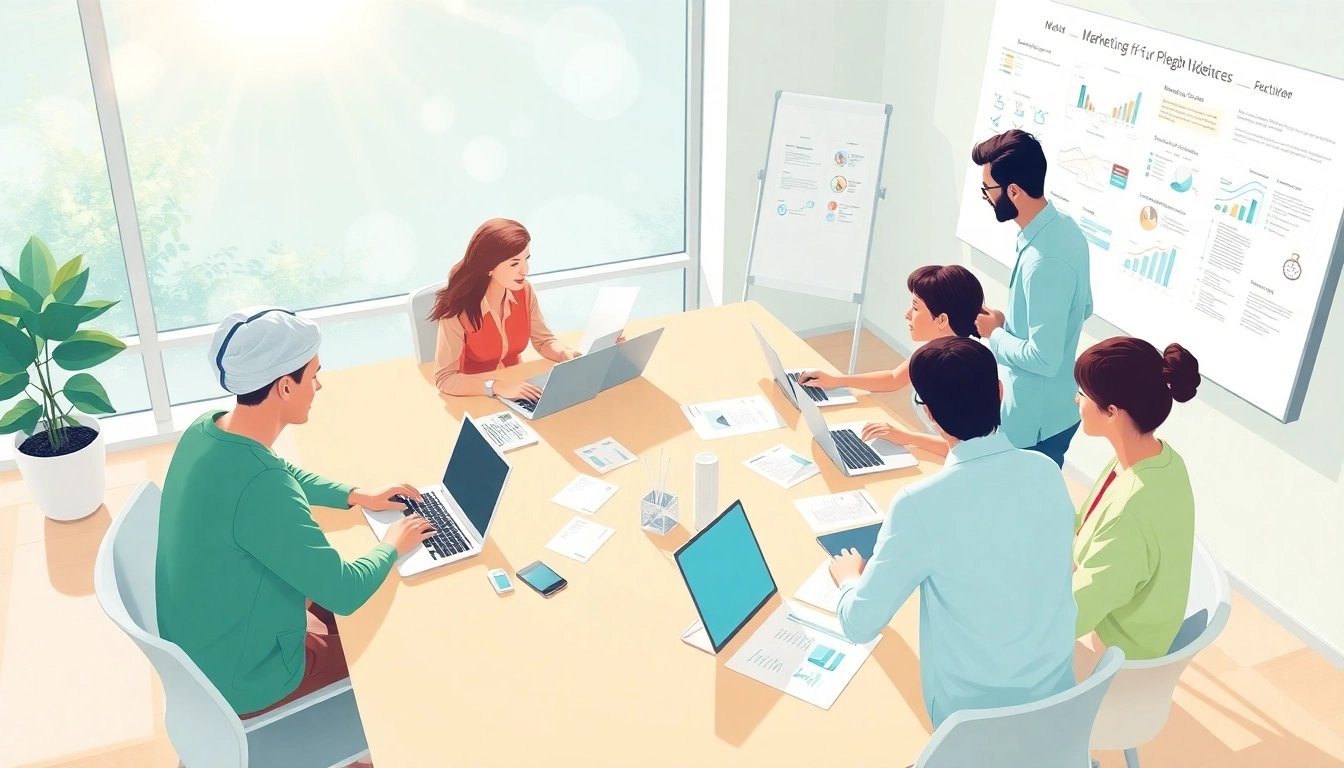 Explore innovative marketing für pflegedienste strategies with a collaborative team scene.