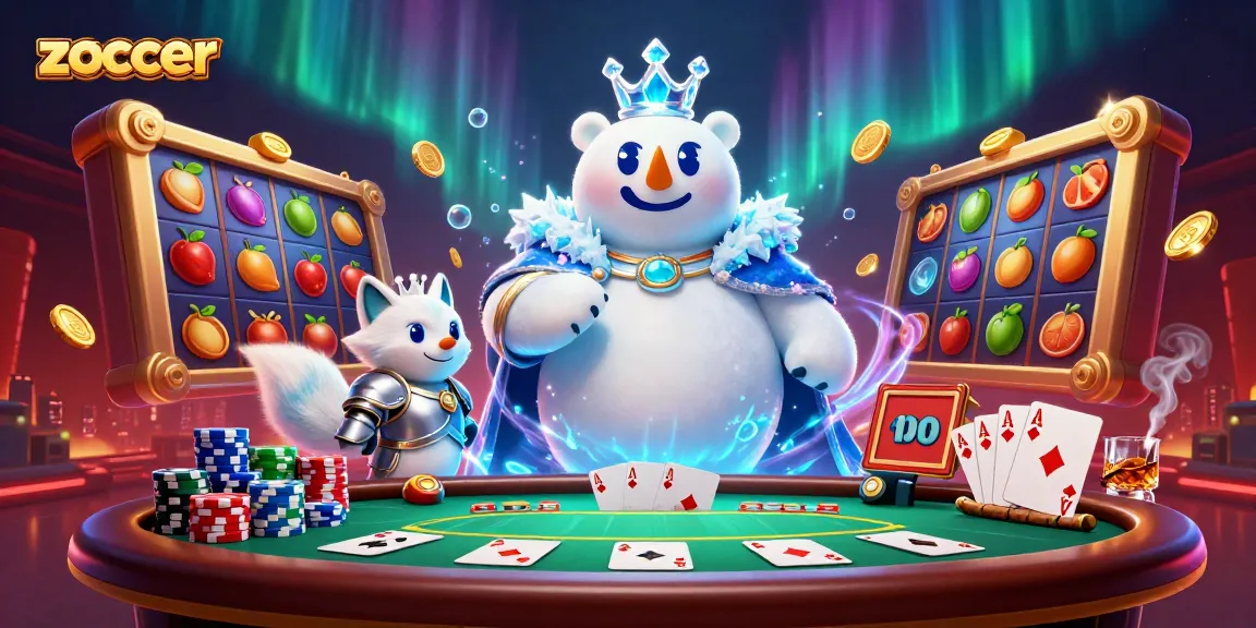 Experience thrilling action at zoccer with a vibrant casino scene, showcasing unique slot games and lively characters.