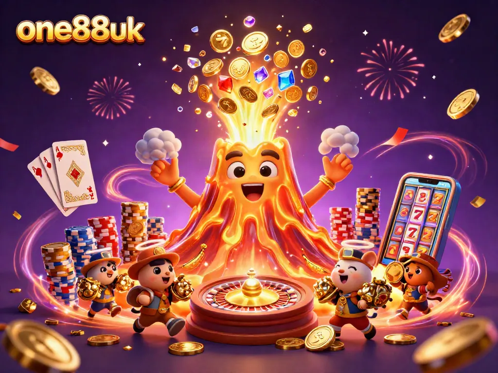 Experience the thrill of winning with one88uk's exciting casino games featuring vibrant visuals and treasures.