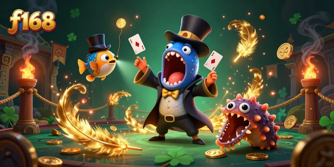 Experience thrilling magic at f168 with a magical underwater scene featuring a gulper eel and anglerfish.