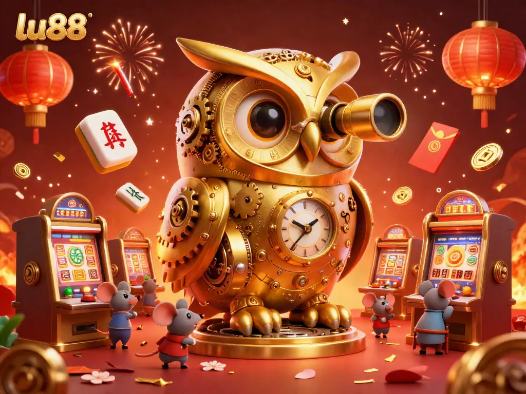 Experience thrilling gameplay at lu88 with a vibrant casino scene filled with gold and festive elements.
