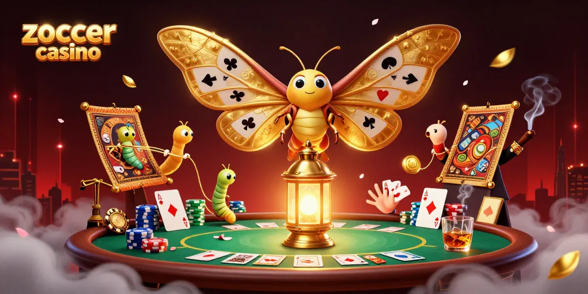 Engage in zoccer casino excitement with a vibrant 3D illustration featuring poker elements and enchanting characters.