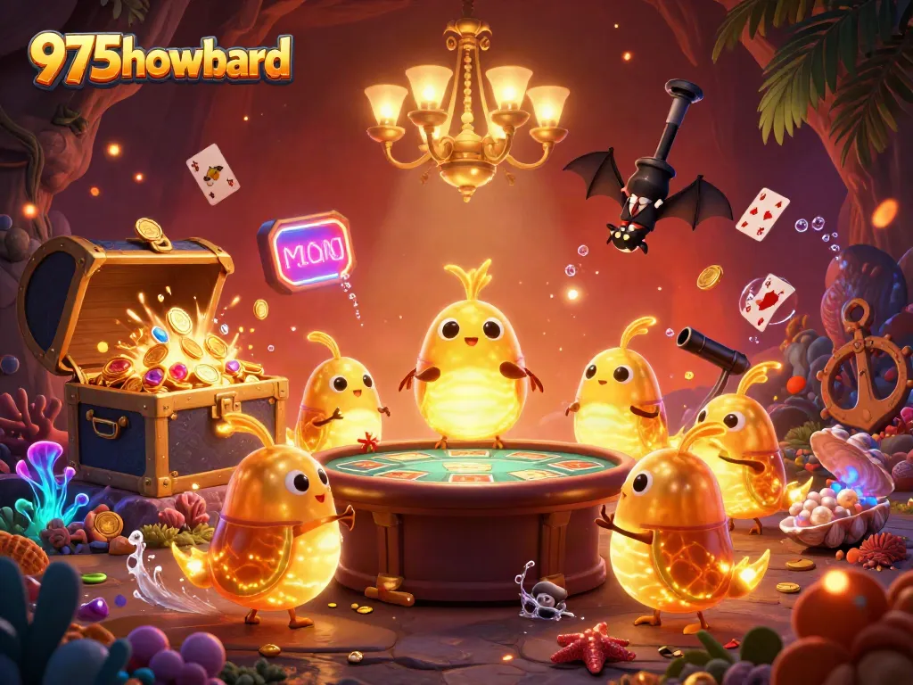 Experience vibrant gameplay at 975howard with animated glowworms lighting a dynamic casino scene