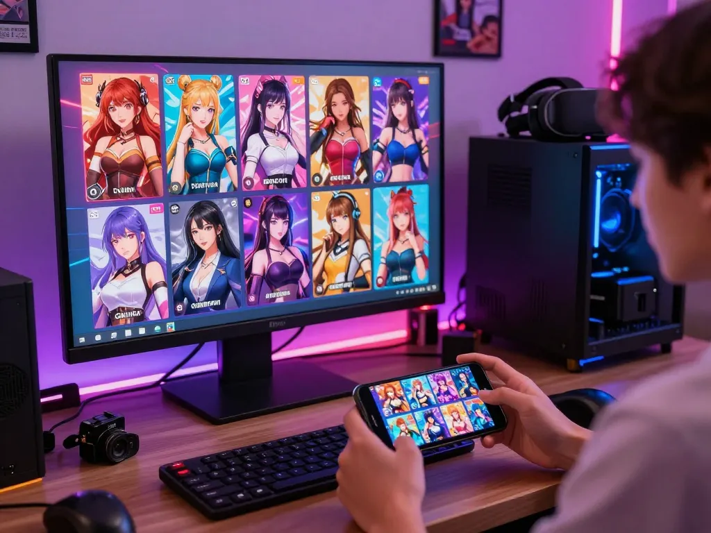 Engaging visual novel interface showcasing sex game online options with characters highlighted.