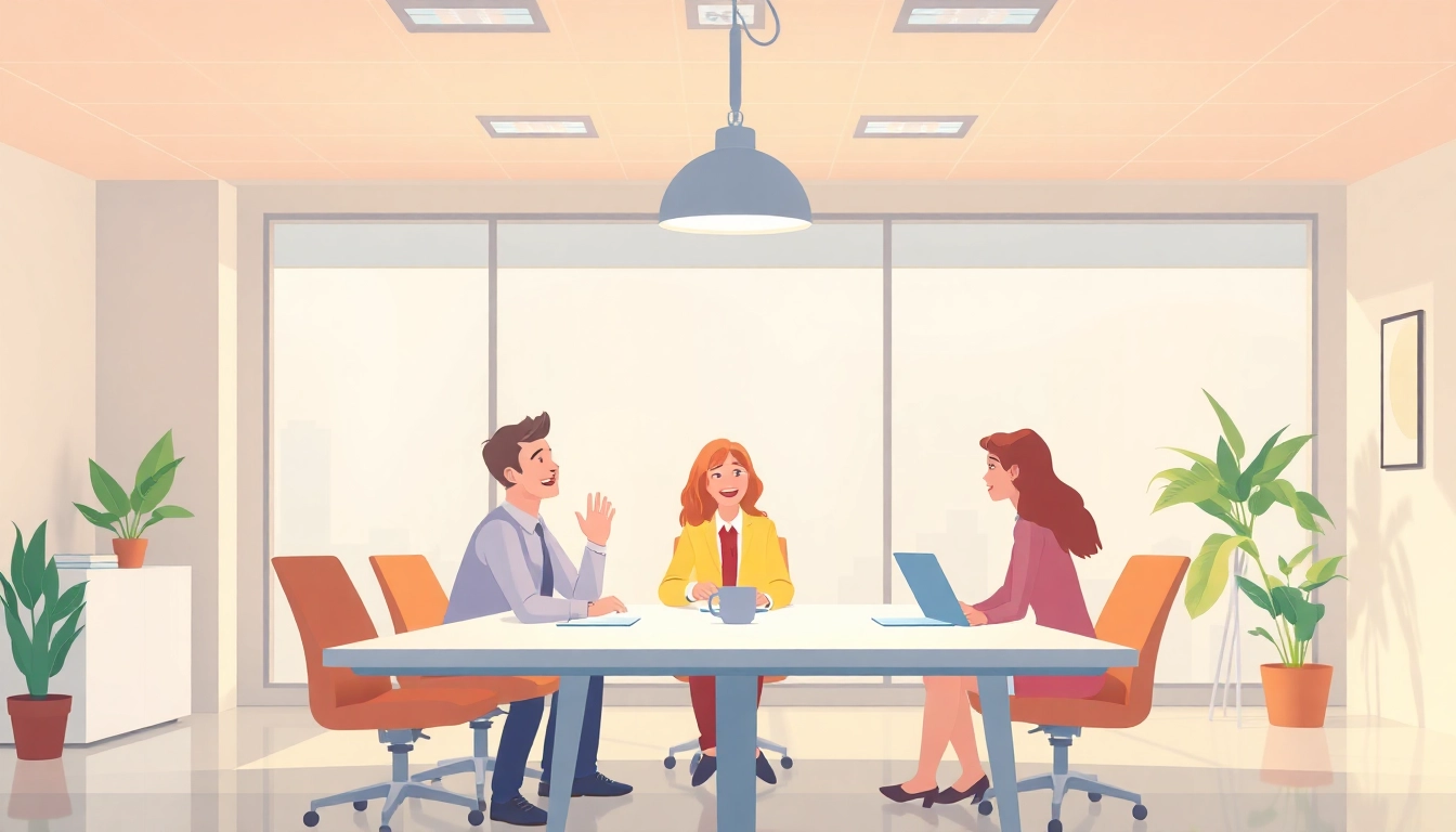 Erkläranimation, die einen kreativen Teamprozess in einem modernen Büro darstellt, voller lebendiger Farben und dynamischer Interaktionen.