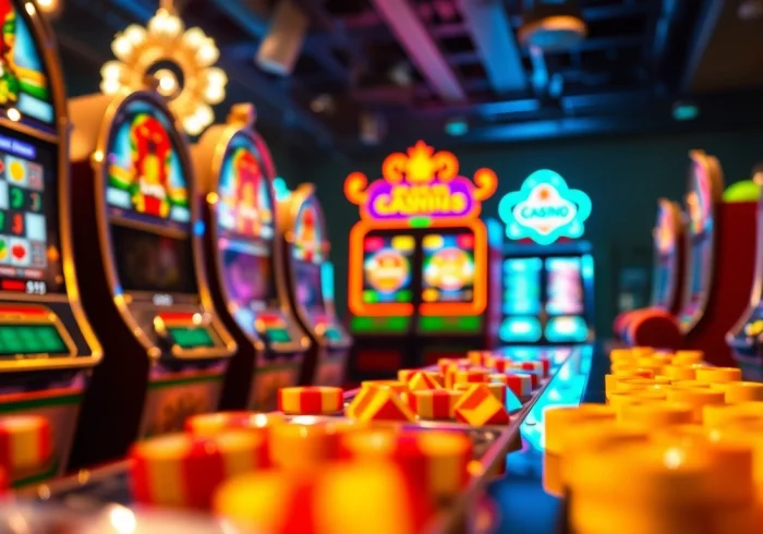 Erlebe Spaß im Online Casino ohne Anmeldung mit bunten Spielautomaten und einladender Atmosphäre.