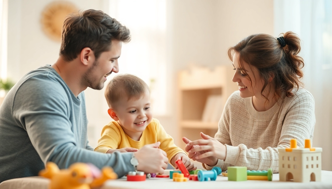 Ein Elternteil interagiert mit seinem Kind im Rahmen der Kindererziehung, um Spaß und Lernbereitschaft zu fördern.