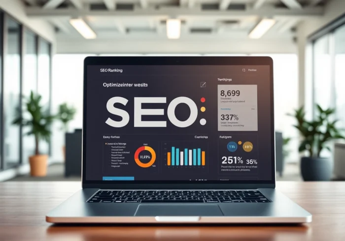 Überblick über eine optimierte Website, die SEO-Ranking-Grafiken anzeigt.