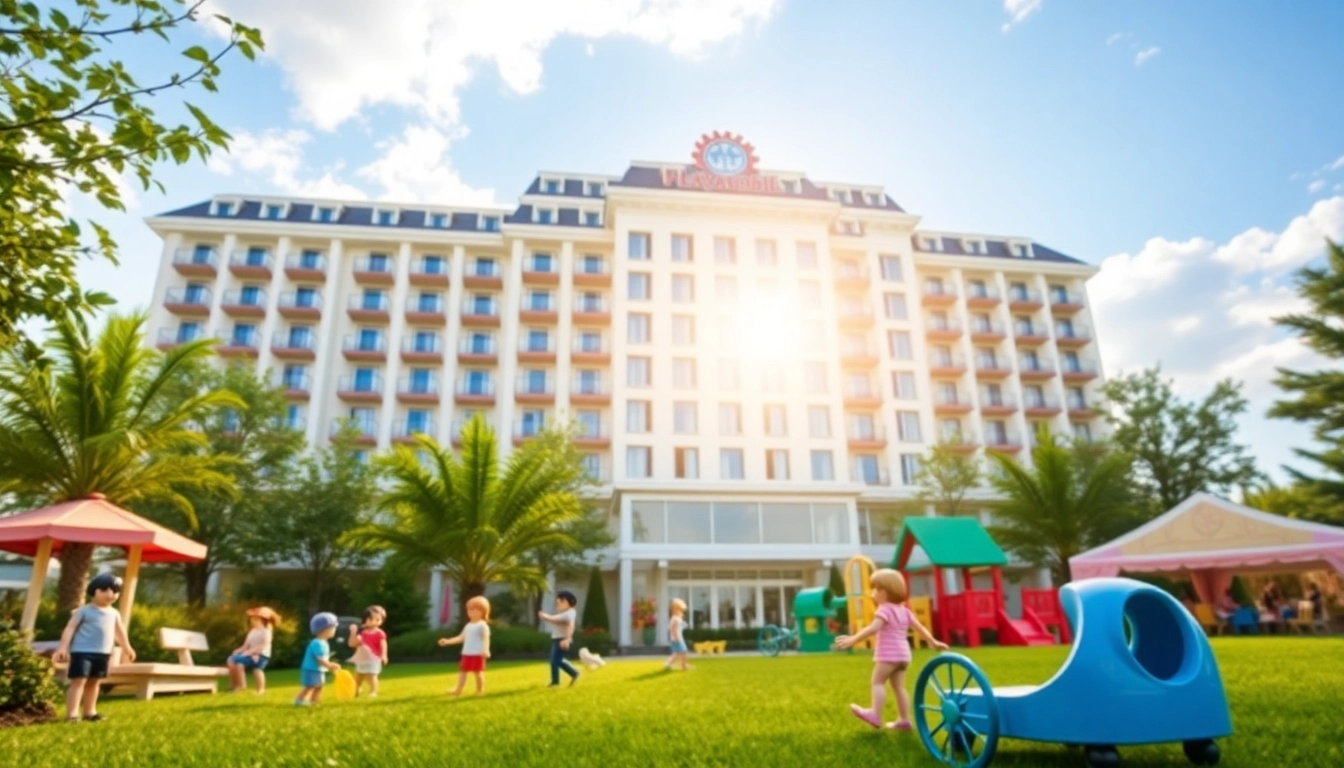 Erleben Sie das Playmobilland Hotel, wo Kinder in einer bunten Spielumgebung Abenteuer erleben.