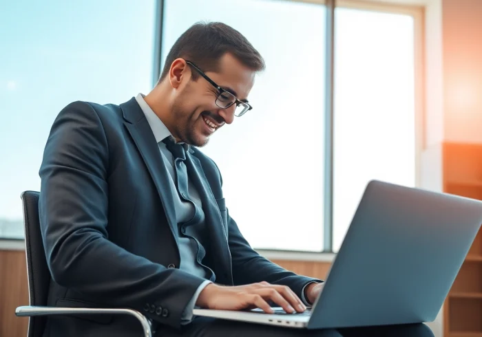 Headhunter Finance analysiert Finanzstatistiken in einem modernen Büro.