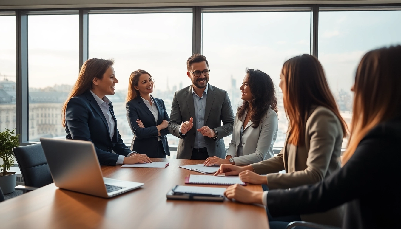 Professionell agierender Headhunter München im modernen Büro mit Führungskräften im Gespräch.