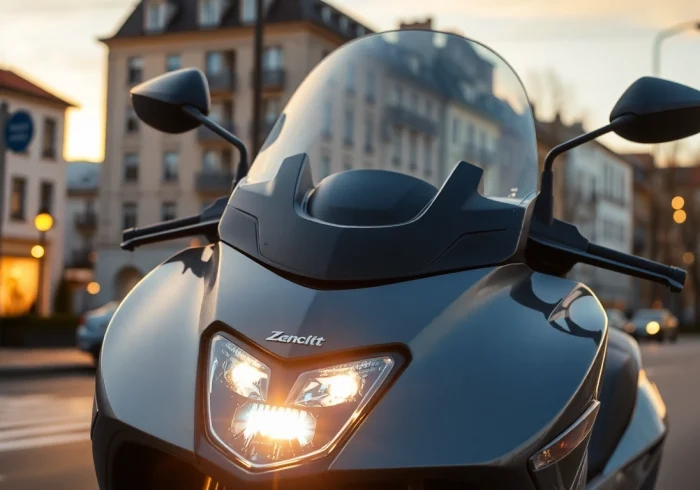 Das Bild zeigt ein Auto mit Steinschlagschutzfolie München, perfekt geschützt und glänzend unter dem Sonnenuntergang.