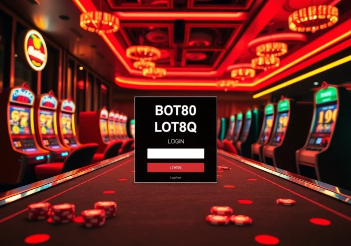 Engaging scene showcasing the BOT88 LOGIN portal amidst vibrant casino visuals.
